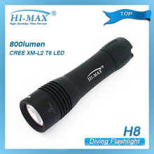 HI-MAX cree xm-l t6 led small flashlight 1000 hid diving light